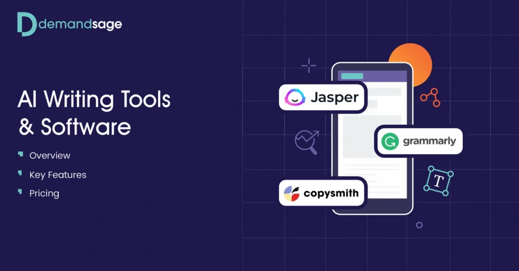 List of top AI writing tools and software in 2025 including Jasper, Grammarly, and Copysmith with features and pricing overview.
